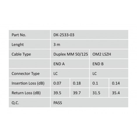 Digitus | Patch cable | Fibre optic | Male | LC multi-mode | Male | LC multi-mode | Orange | 3 m - 5
